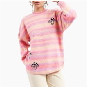 New Spirit Jersey Psychedelic mushroom knit oversized unisex sweater size S